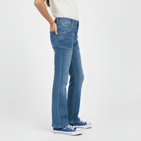 Mid Blue Straight Fit Jeans