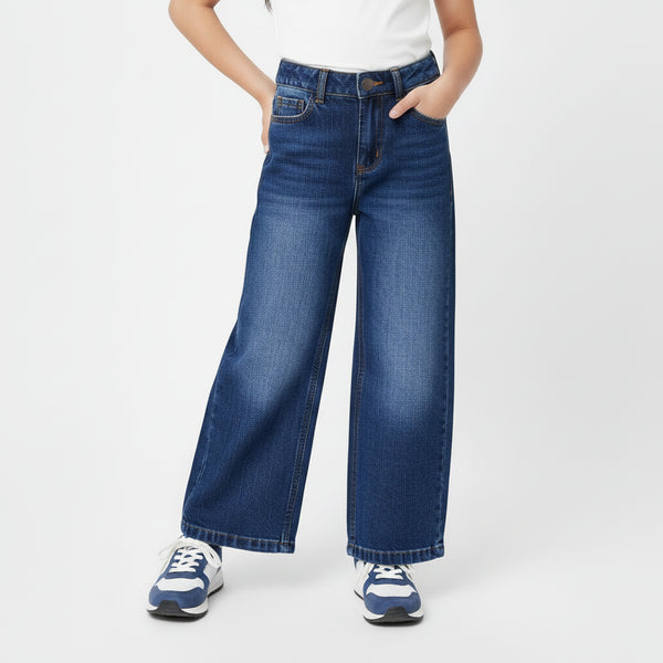 Mid Blue Balloon Fit Jeans