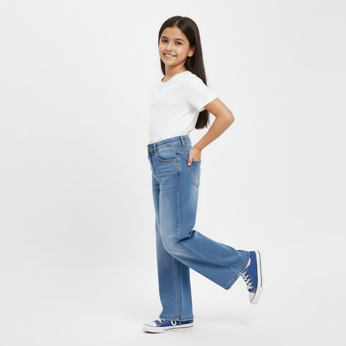 Ice Blue Balloon Fit Jeans
