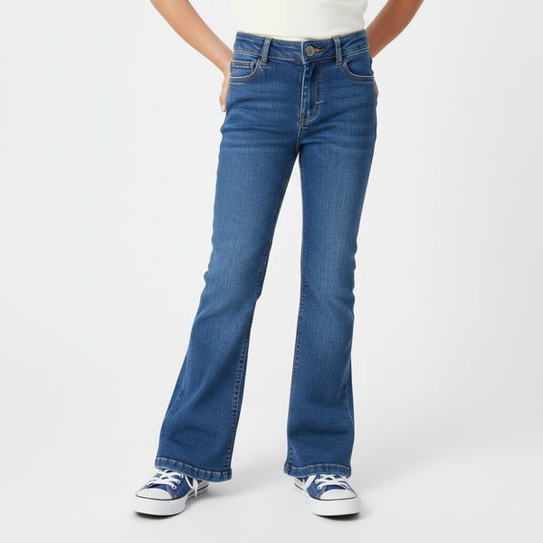 Mid Blue Boot Cut Jeans