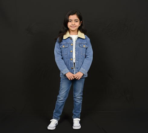 Sherpa Collar Denim Jacket