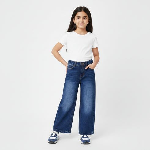 Mid Blue Balloon Fit Jeans