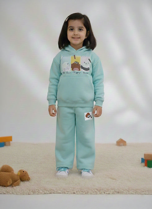 Aqua Bears Hoodie Set