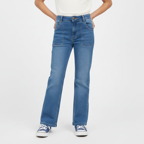 Mid Blue Straight Fit Jeans
