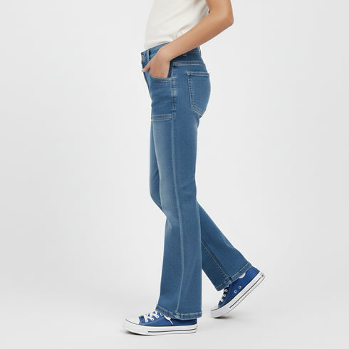 Mid Blue Straight Fit Jeans