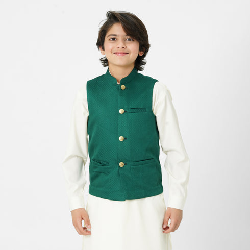 green waistcoat for boys by The Oaklynn