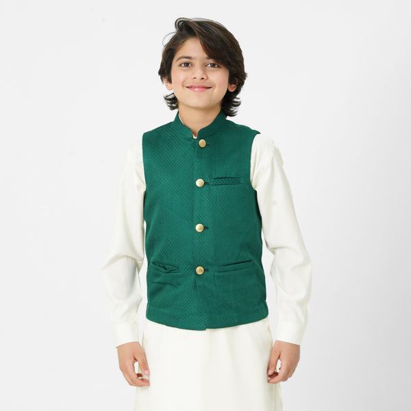 green waistcoat for boys by The Oaklynn