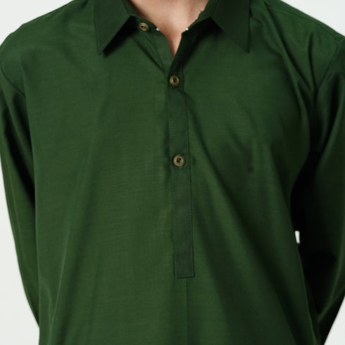 Boys green kameez shalwar suit for kids eastern wear Pakistan