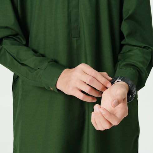 The Oaklynn boys green wash and wear suit
