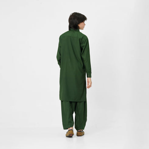 Green Wash n Wear Shalwar Kameez