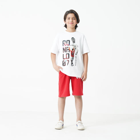 Ronaldo Red Co-ord Set