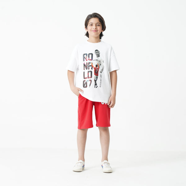 Ronaldo Red Co-ord Set