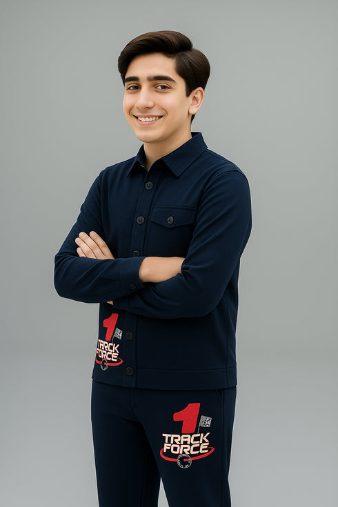 Track Force Buttoned Tracksuit