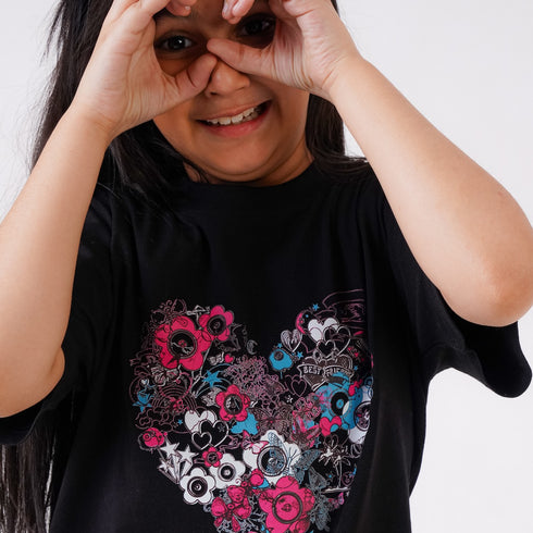 HEART PRINTED NIGHT SUIT