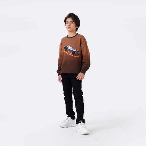 CAR PRINTED SWEATSHIRT