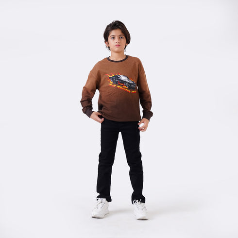 CAR PRINTED SWEATSHIRT