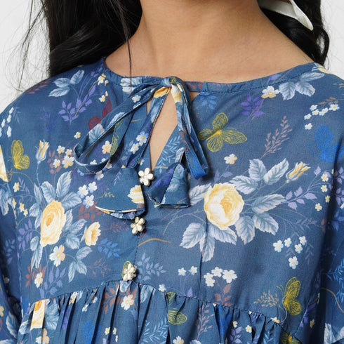 Kids printed lawn eastern set for girls
