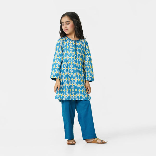 Ferozi Printed 2pc Eastern Set for girls by The Oaklynn