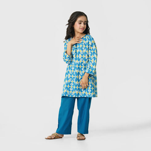 Girls ferozi printed eastern wear Pakistan