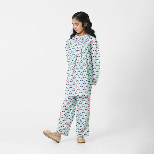 The Oaklynn girls 3pc printed eastern set