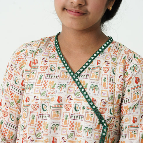 Kids printed lawn eastern set for girls
