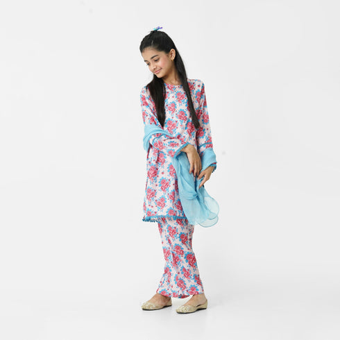 The Oaklynn girls 2pc printed eastern set