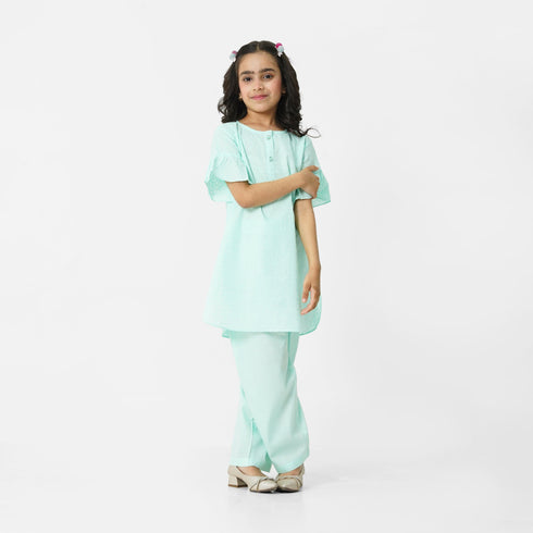 Sky Blue Embroidered 3pc Set for girls by The Oaklynn