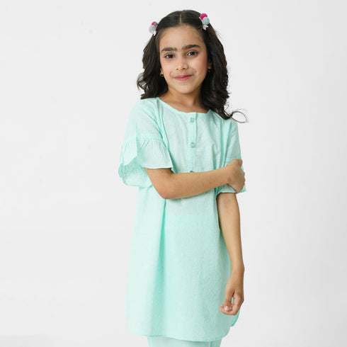 Traditional sky blue eastern outfit for girls
