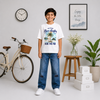 Boys' Relaxed Fit Distressed Medium Indigo Jeans