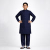 Navy blue wash and wear kameez shalwar for boys Pakistan