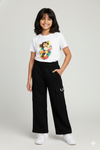 Girl Cargo Trouser Black