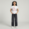 Black Wash Wide-Leg Jeans