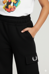 Girl Cargo Trouser Black