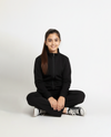 Basic Black Zipper Tracksuit
