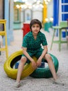 Boys Printed 2 Pcs Sets In Green