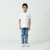 Oaklynn White Branded Polo Shirt