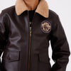 LEATHER JACKET WITH  APPLIQUE BADGE