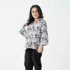 Flowers Relaxed Top - Grey