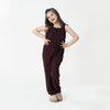 Maroon Printed Dungaree
