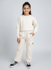Girl Cargo Trouser Off White