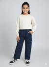 Girl Cargo Trouser Navy