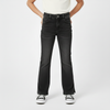 Black Flared Slit Jeans