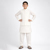 3pc off white shalwar kameez suit for boys by The Oaklynn