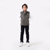 OLIVE GILET JACKET WITH BADGE