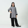 Black Printed 3pc Eastern Set for girls by The Oaklynn